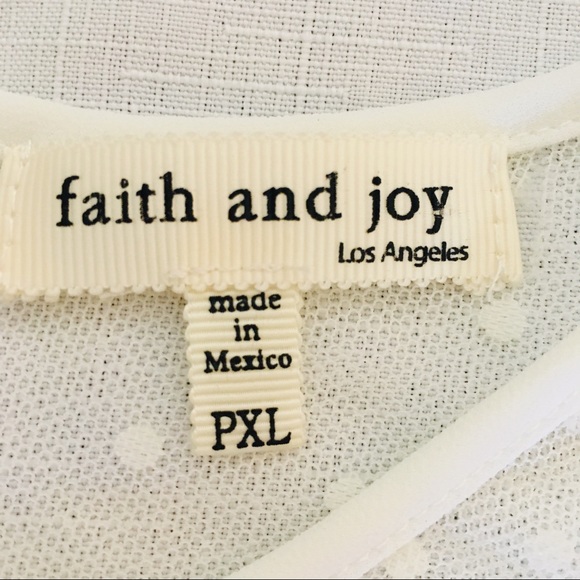 Faith and Joy Mixed Media Pink Top PXL Shirt Lace - Picture 4 of 8